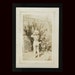 Bare Butt Little Girl & Sunflowers: 1935 Vintage Photo