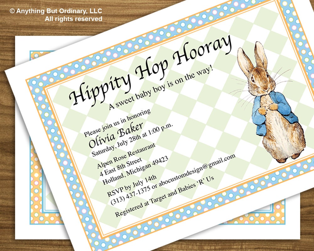 Peter Rabbit Invitations 4