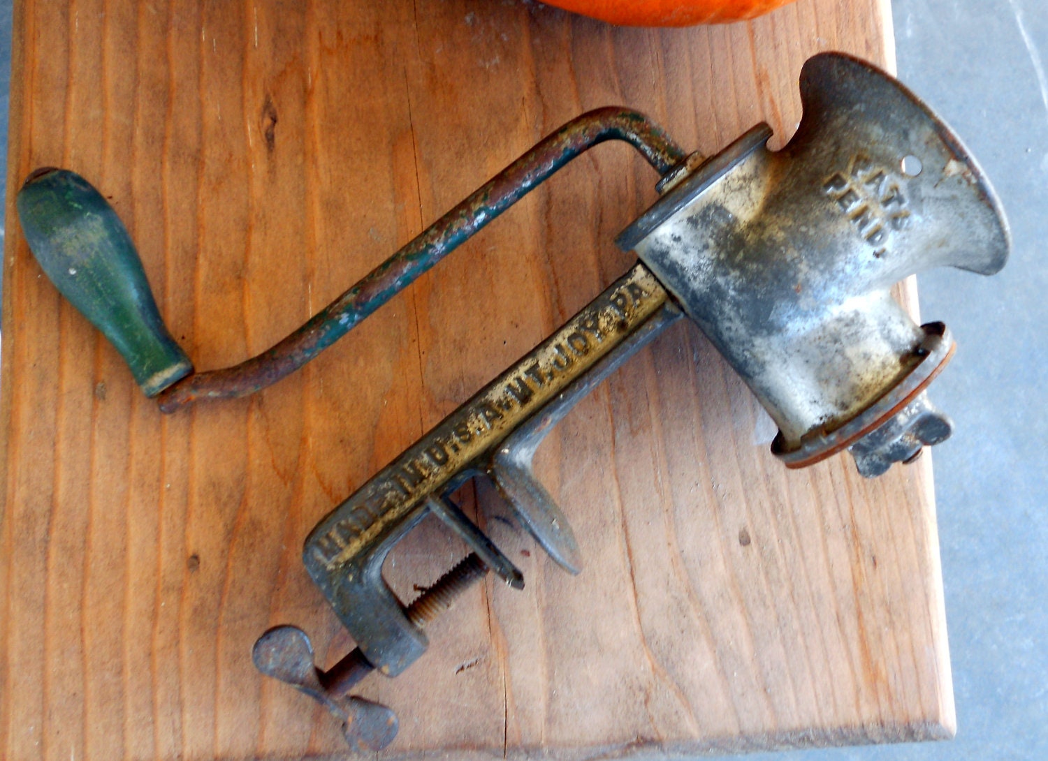 Vintage Rusty Metal Meat Grinder Regal 4 New Standard Corp