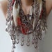 Light Brown Scarf with Light Brown Trim Edge