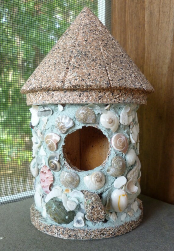 Beach Birdhouse Ocean Seashells Bird Surf Shack