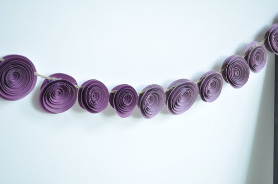 Ombre Purple Garland Purple Paper flower garland 3.5 feet