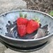 SALE: Berry Bowl Colander With Saucer, Stoneware Ceramic Pottery