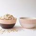 Wooden Mini Bowl Set of Two: Cream and Chocolate, Autumn Decor