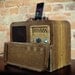 ipod iphone charging station with speakers from vintage radio