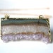 Raw Amethyst Slice Necklace. Stalactite Edged in 24k Gold