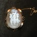 Georgian - Victorian Gold Framed Cameo, The Three Graces, stunning shell carved with exquisite figural detail, Civil War Era