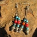 Coral and Turquoise spear earrings