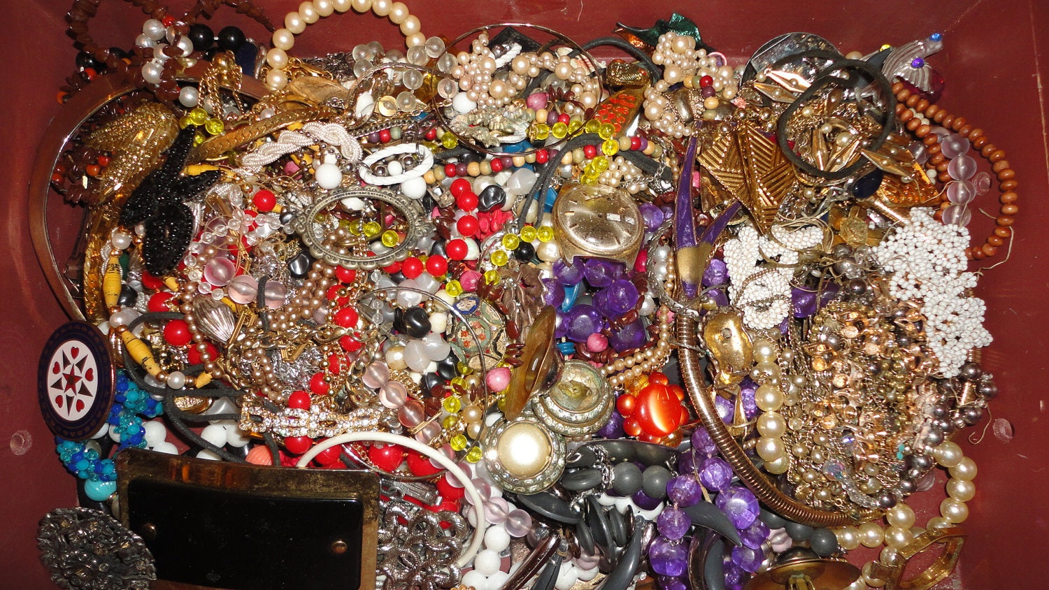 HUGE unsorted 5 lbs junk jewelry lot by rainitreasures on Etsy