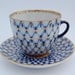 VINTAGE Russian Porcelain Coffee or Tea Cup and Saucer, USSR Porcelain