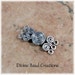 24mm Bali Sterling Silver Triple 3 Strand Spiral Hook Clasp One Set