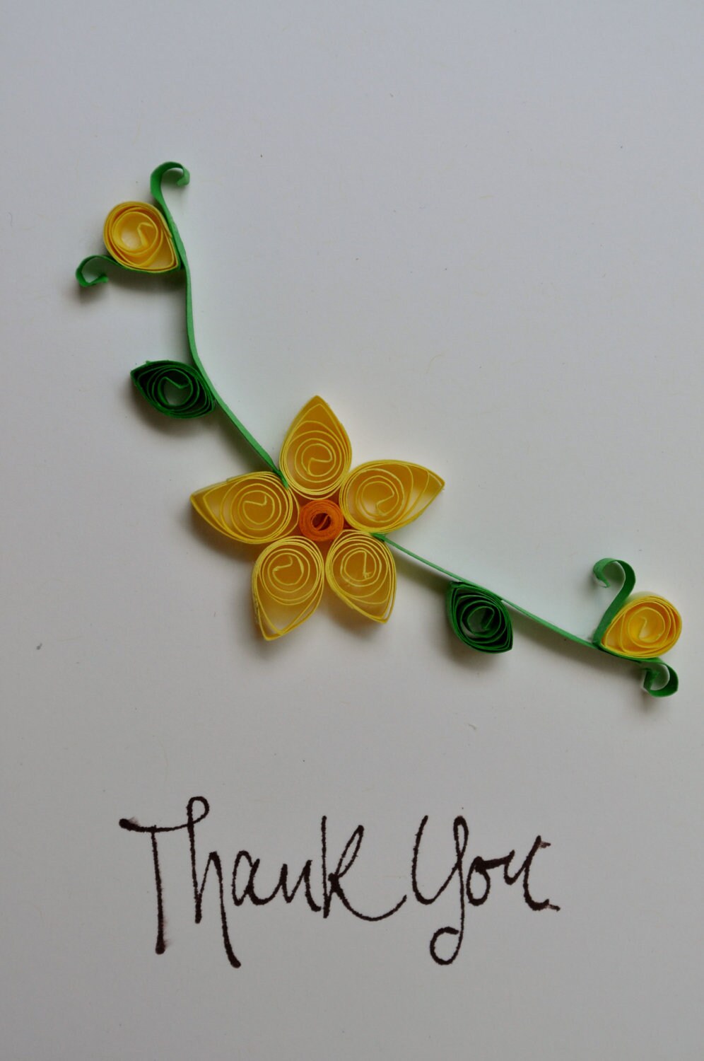 quilled thank you card