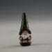 Lampwork Glass Gnome Bead in Forest Green and Mauve