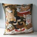 Channel Islands Sailor Cushion / Pillow cover Upcycled Teatowel