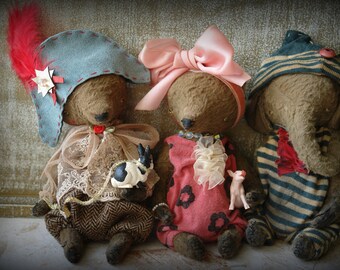 SUPER DEAL 2 PDF E-patterns for 7 inch Artist Mohair Handmade Teddy Elephant the Sailor and Teddy Bear Kira by Sasha Pokrass