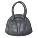 RESERVED for Denise /// 1960s Vintage Handbag Genuine Leather Grey Slouch Mod Bag Purse