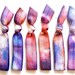 Nebula Hair Ties: 5 Handmade Hair Ties, Tie Dye Colors, Elastic