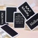 DIY Labels - Advertise Your Crafts 8 Mini Wood Black Boards with White Clip and frame, Candy Bars, Place Settings, Personalized Favor Bags
