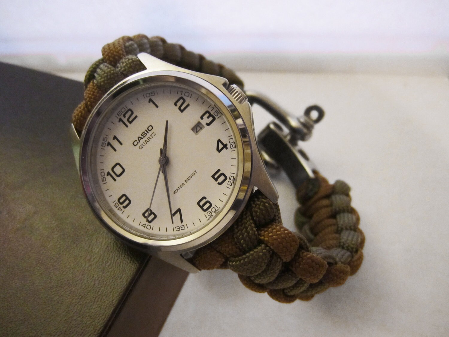 Custom Casio Paracord Watch with Adjustable by EssenceByTiffany