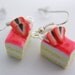 Cake earrings - Strawberry Shortcake
