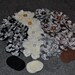 Felt and lace layered, tattered flower embellishments, Handmade, No. 28