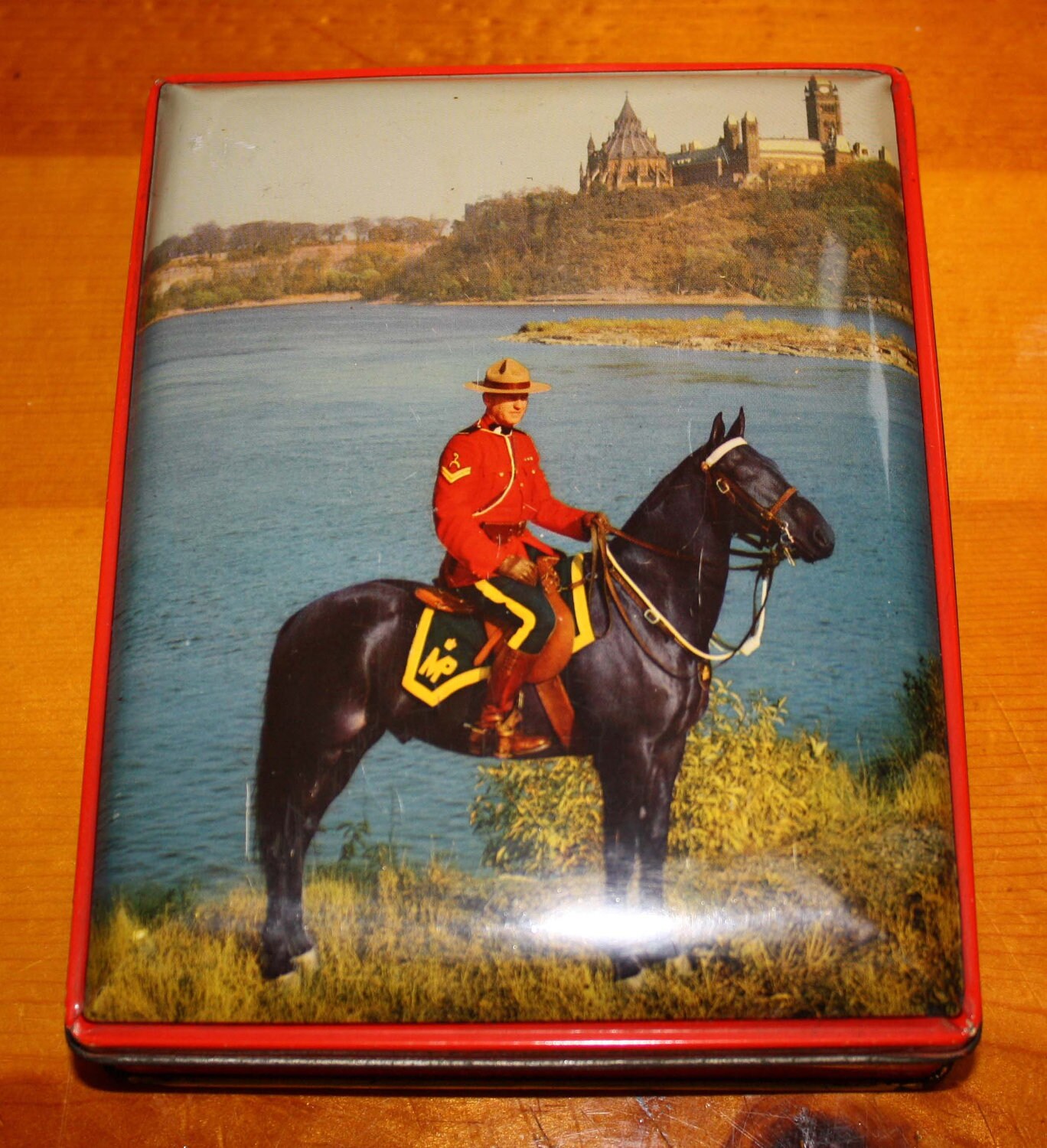 Vintage Decorative Tin Canadian Mountie