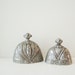 Man woman aluminum sculptures, wedding gift man woman sculptures, Greek folk art, metal couple sculpture, set of two