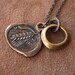 Solid Bronze Greek Coin Pendant Necklace - Wheat and Greek Bust