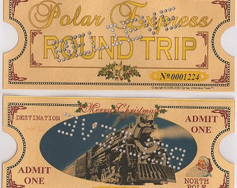 Items Similar To The Polar Express Round Trip Ticket / Handmade ...