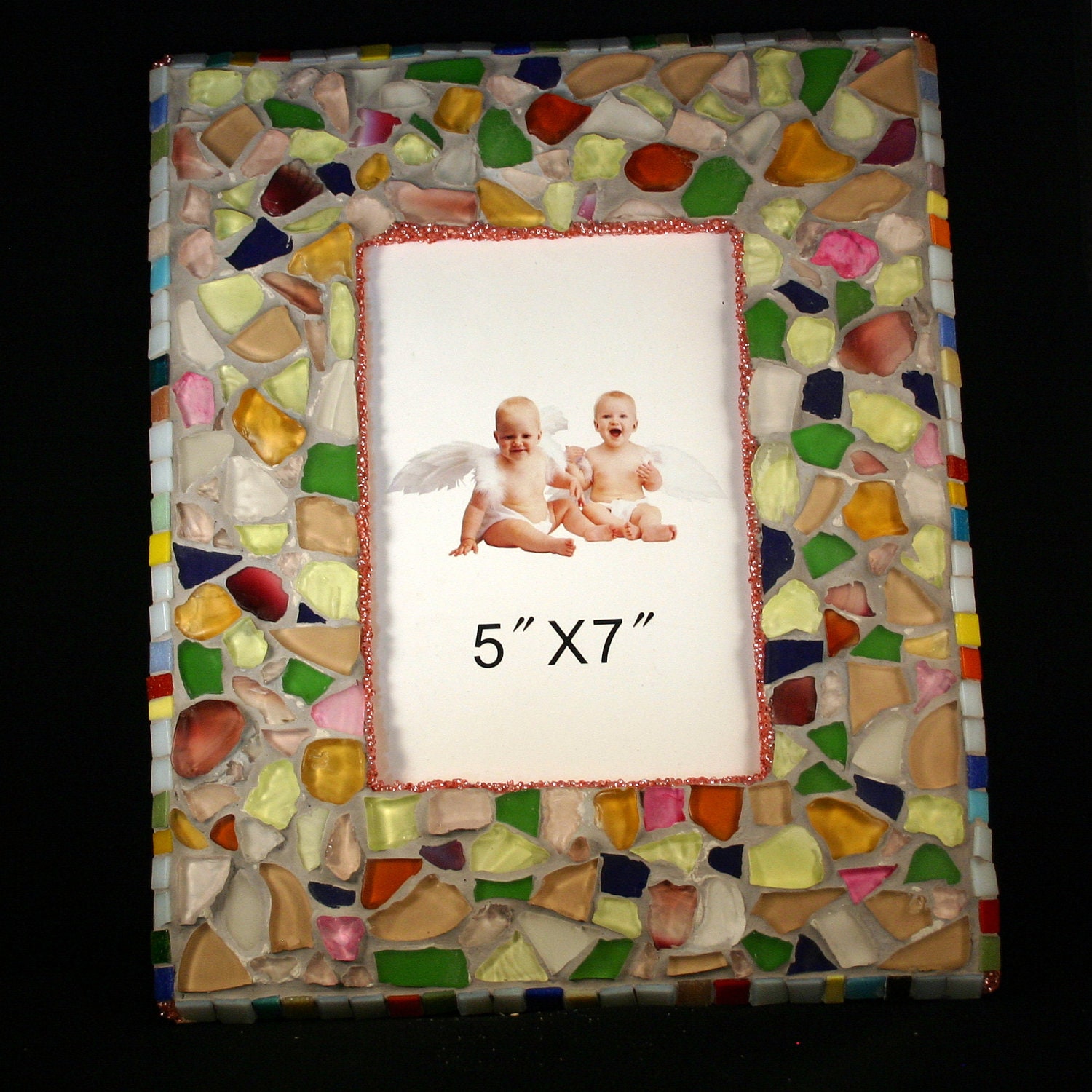 Beach Glass Picture Frame FREE SHIPPING
