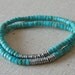 Turquoise heishi bracelet //