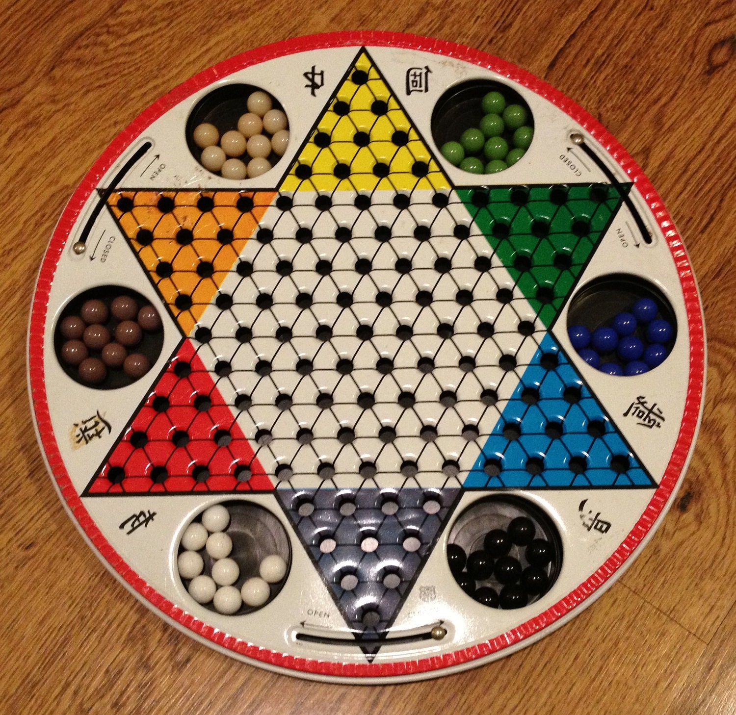 vintage chinese checkers marbles