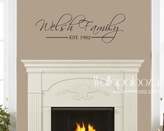Last Name Wall Decor family name wall decal family name monogram family wall Last Name Wall Decor family name wall decal family name monogram family wall