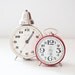 Vintage soviet mechanical alarm clocks - set of 2