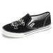 WOMENS SIZE 10 Skechers Skull Crossbones Rhinestones Slip-On Shoes vans flats checkered vegan sneakers skater surfer punk rock rockabilly
