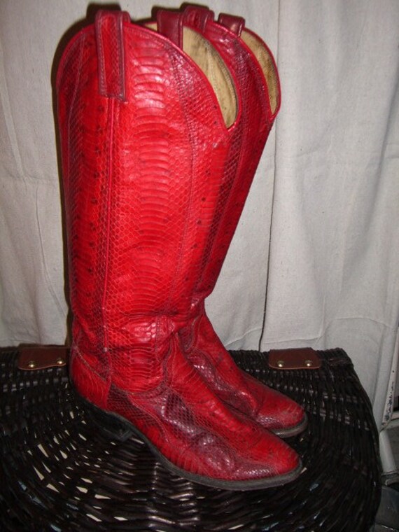 snake skin work boots