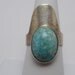 Vintage Mexican Modernist Taxco Mexico Sterling Silver Robins Egg Turquoise Ring