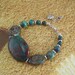 Calsilica Turquoise Bracelet, Silver Key and Heart Closure, Key to My Heart, Turquoise Bracelet, Natural Gemstone Bracelet