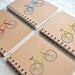 Bike Mini Notebook - Spiral Notepad - Embroidered Jotter