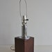 Reserved for Debbie + Vintage Modern 1960's Hardwood Block Style Table Lamp