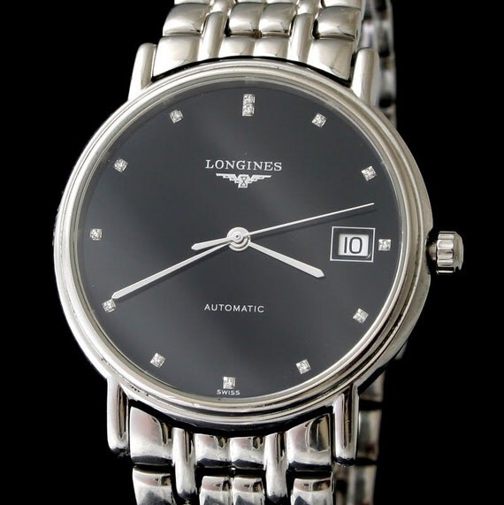 Items similar to SOLD Longines Flagship Diamonds Men's Watch, Automatic