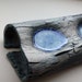 Wood, bark effect long stoneware ceramic with glass