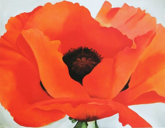 Red Poppy 1927 by Georgia O'Keeffe. vintage by ReverseChronology