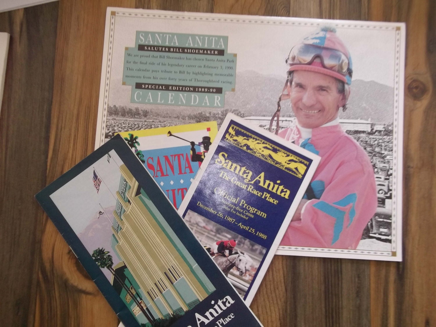 Santa Anita Racetrack Calendar and Programs 1980s from samastuff on