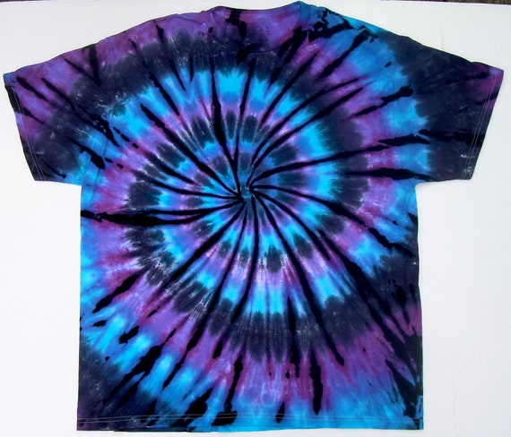 ON SALE: Adult XL/ Tie Dye Shirt/ Moon Shadow Spiral/ Blue