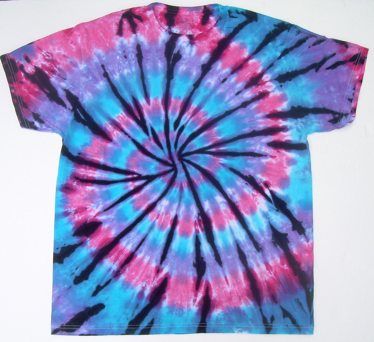 Service tie dye shirt blue and purple, Back neck design for cotton suit, cool t shirts online shopping. 
