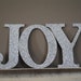 9 Silver Joy Sign Glitter Wall Letters