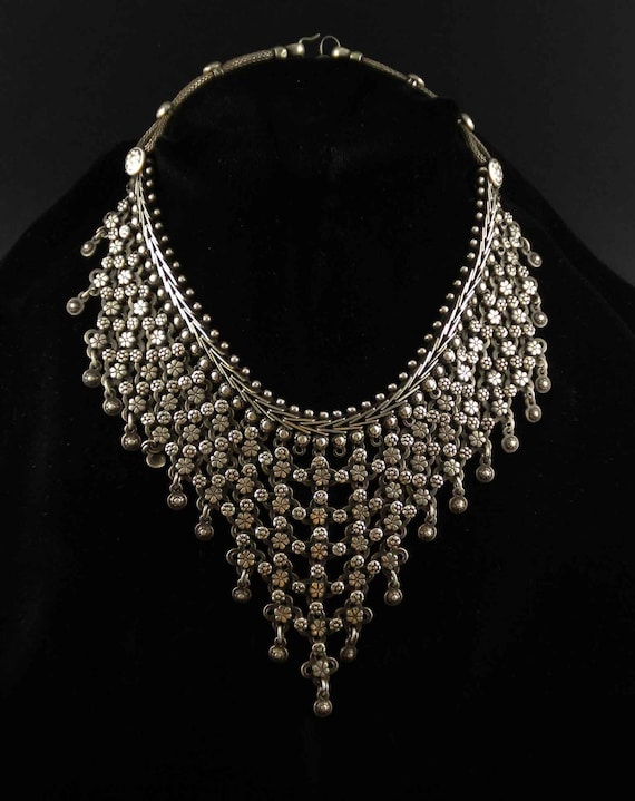 silver vintage necklace from Rajasthan India