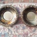 Antique Vintage candle holder saucers silver with beautiful antique design