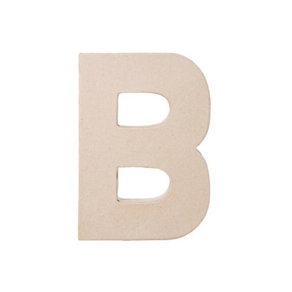 8 Inch Paper Mache Letter B - Craft and Party Supplies Il_570xn